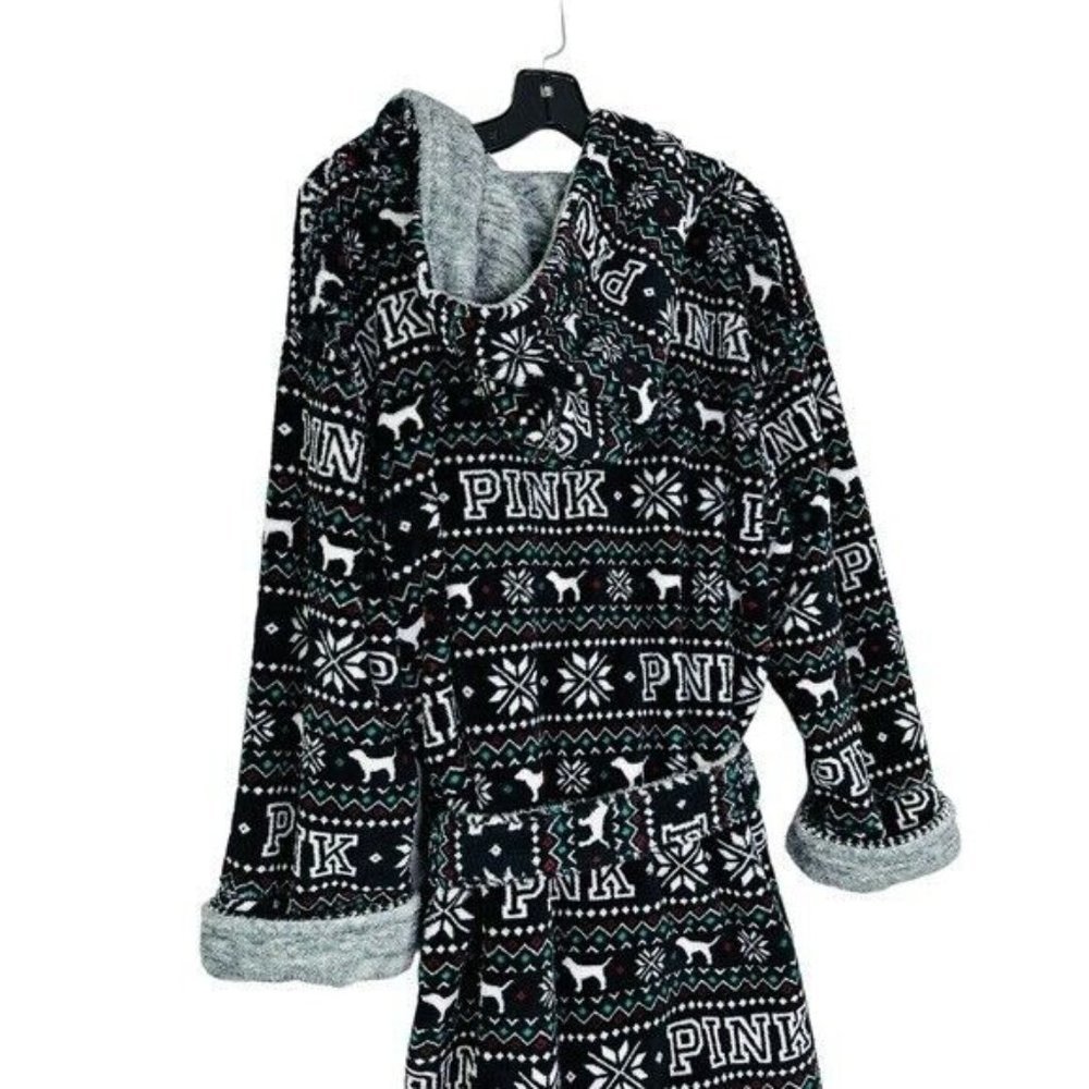 VICTORIA'S SECRET PINK 2016 FASHION SHOW ROBE/WRAP / LINGERIE Size M/L FAIR ISLE - Picture 6 of 11